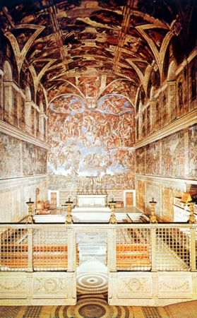 Vatican exhibitor postcard Sistine Chapel No. 85061-B