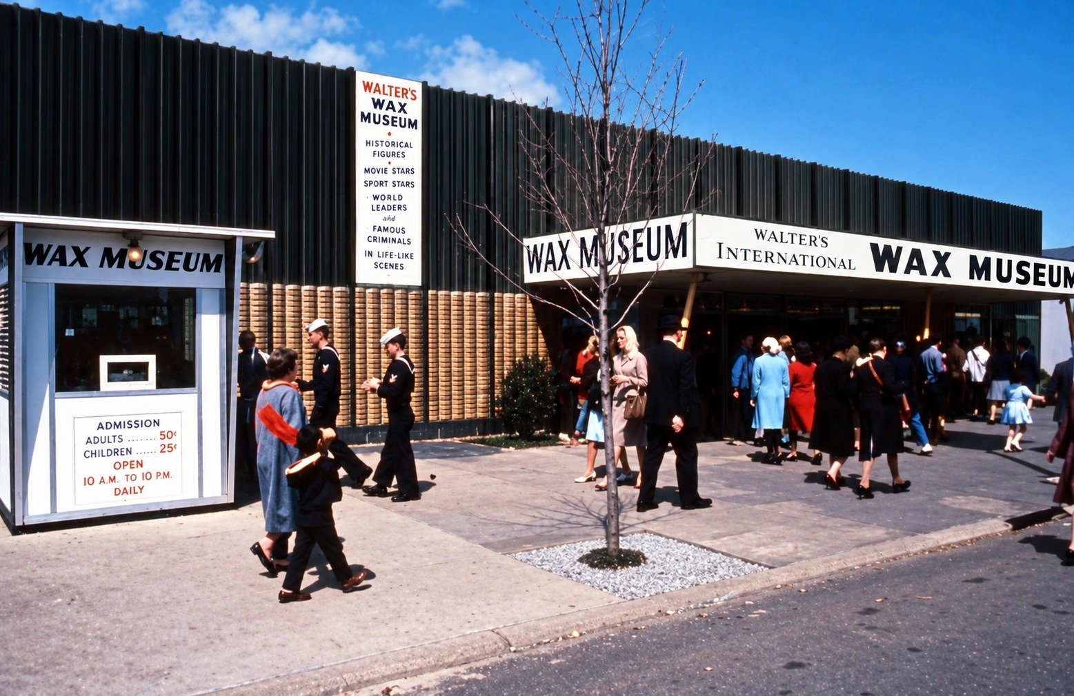 Walter's International Wax Museum exterior and ticket booth