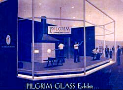 Conceptual artwork for the Pilgram Glass Exhibit in the West Virginai Pavilion