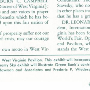 West Virginia Groundbreaking pamphlet panel 32.5