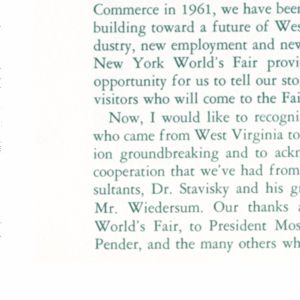 West Virginia Groundbreaking pamphlet panel 34.4