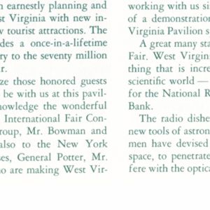 West Virginia Groundbreaking pamphlet panel 34.5