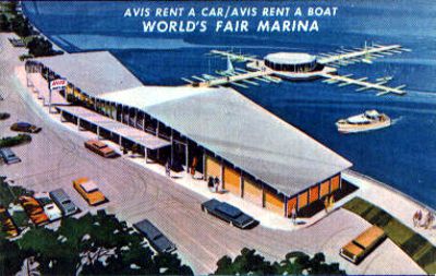 Artist's rendering of the World's Fair Marina Administration Building