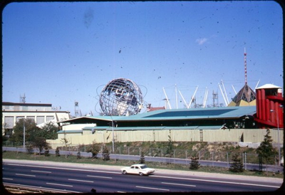 Back side of the Wisconsin Pavilion from the Grand Central Parkway