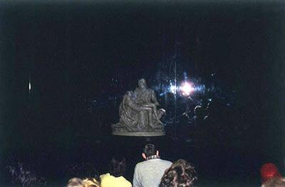 Michaelangelo's Pieta, glimpsed from moving platform