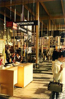 Interior of Denmark pavilion - a typical Fair bazaar