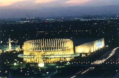 Ford Rotunda at night from atop N.Y. Tower